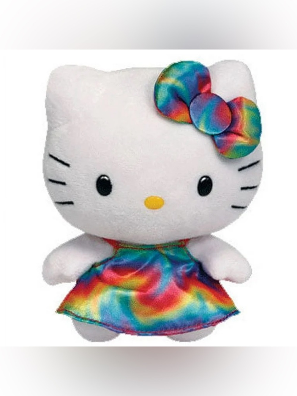 Hello Kitty Plush with Rainbow Dress and Bow